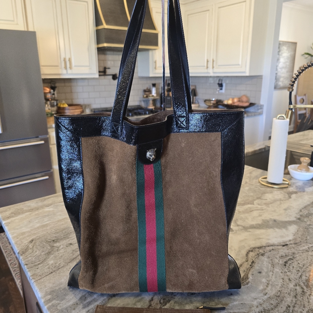 Gucci Black and Brown Tote Bag - Picture 6 of 15